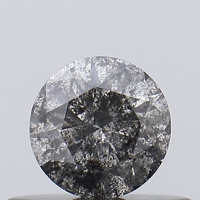 0.35 ct Round Salt and Pepper Natural Diamond, I3