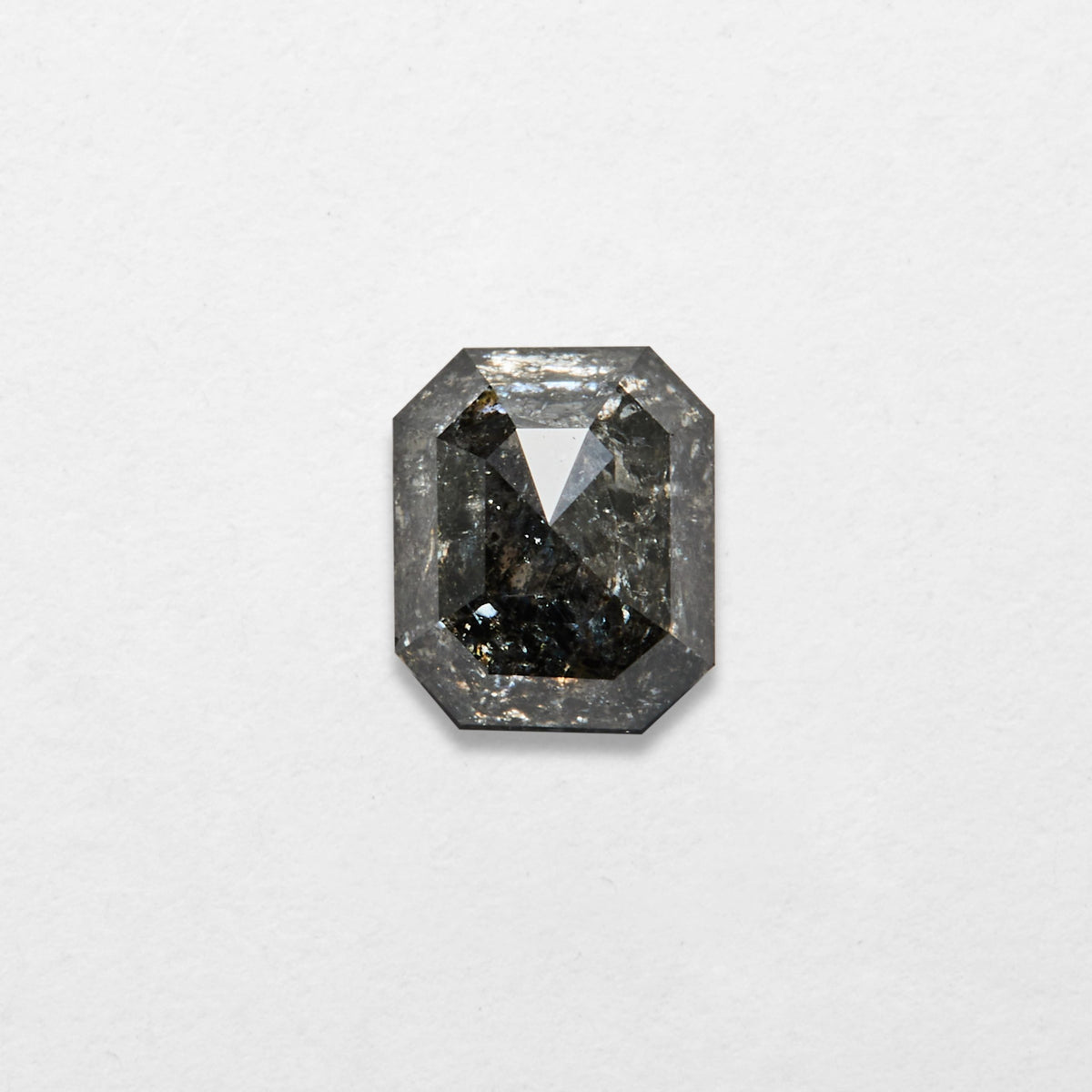 0.56 ct Radiant Shape Salt and Pepper Natural Diamond