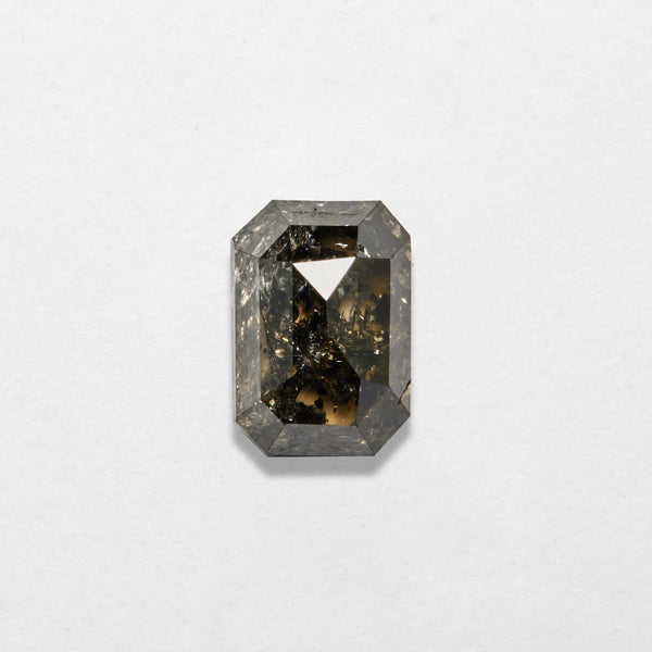 1.22 ct Radiant Shape Salt and Pepper Natural Diamond
