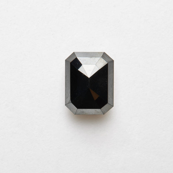 3.43 ct Emerald Cut Salt and Pepper Diamond