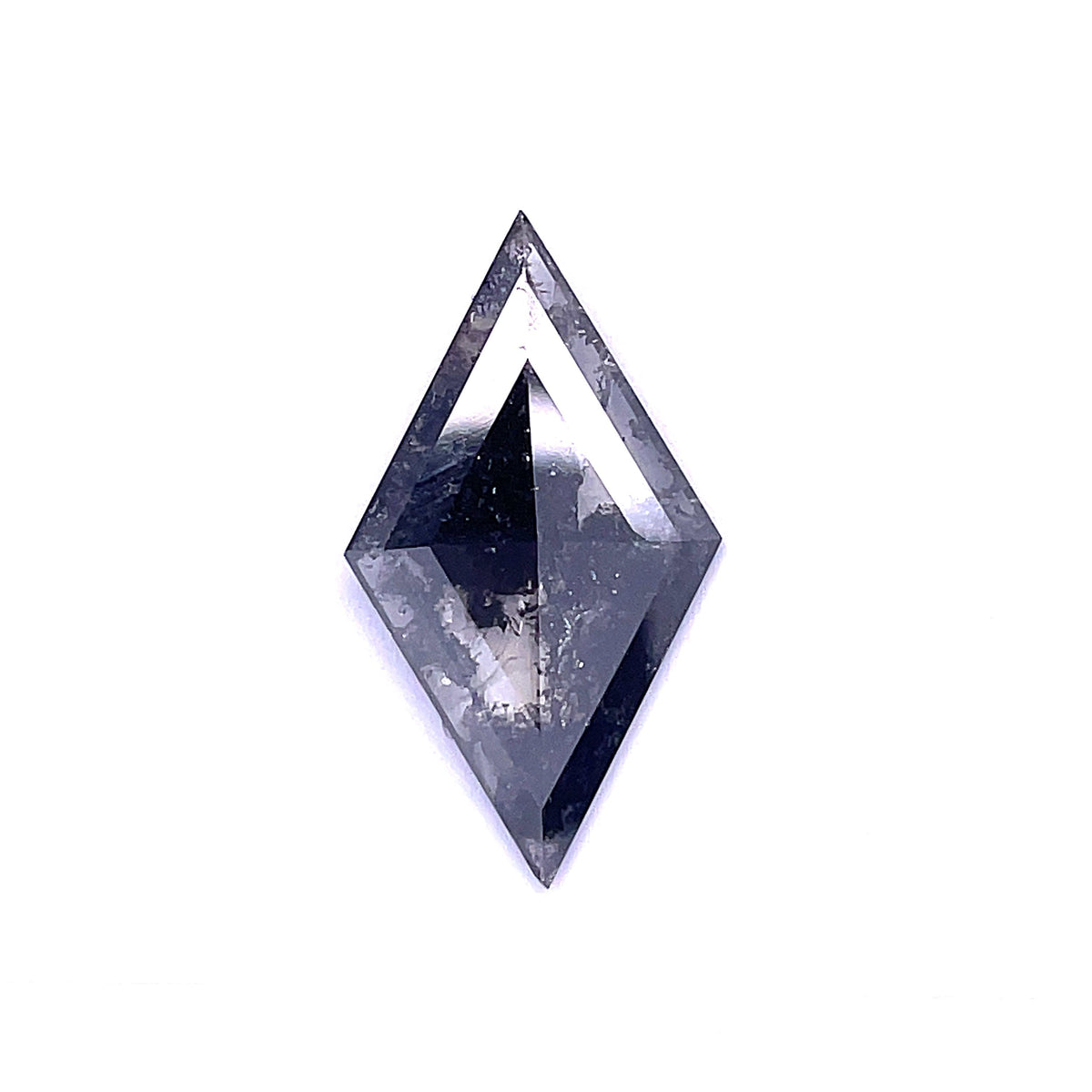 3.98 ct Lozenge Salt and Pepper Natural Diamond
