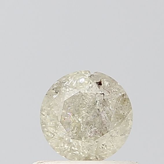 0.43 ct Round Salt and Pepper Natural Diamond, I2