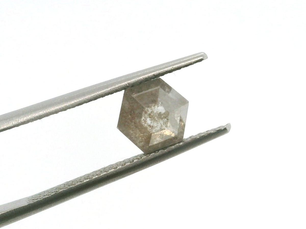 1.32 ct Hexagon Salt and Pepper Natural Diamond