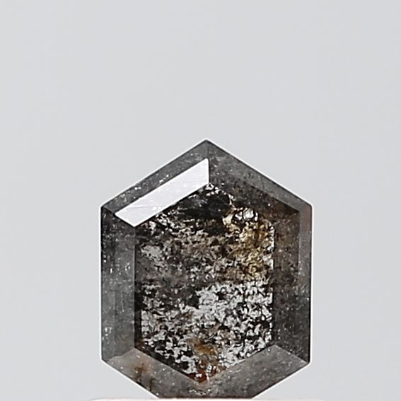 0.48 ct Hexagon Salt and Pepper Natural Diamond, VVS2