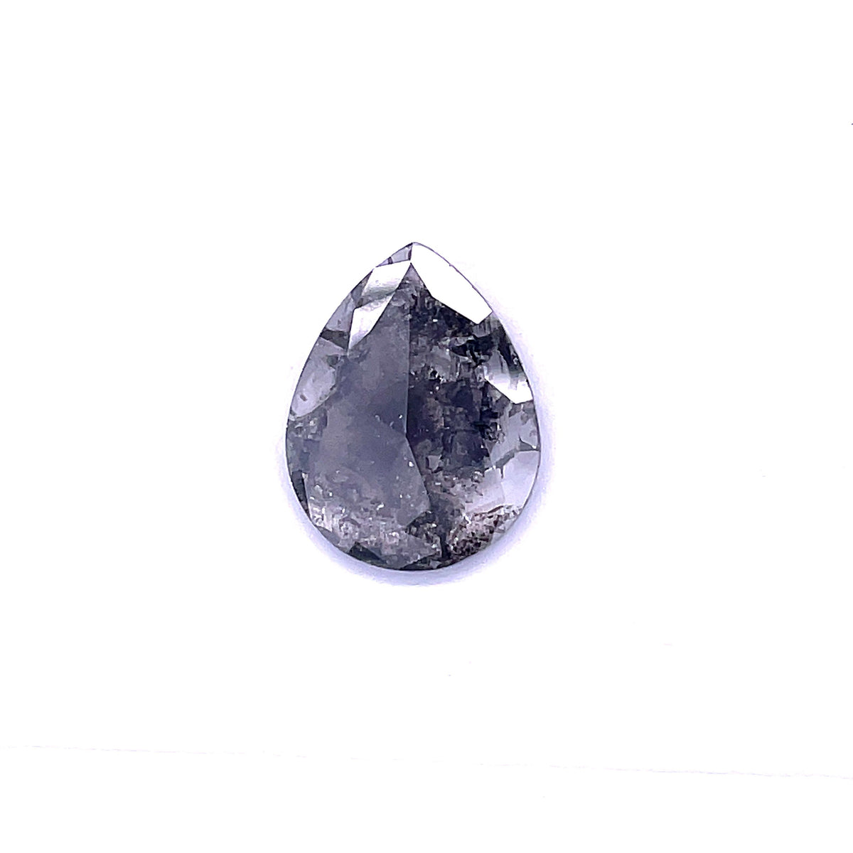 2.62 ct Pear Salt and Pepper Natural Diamond