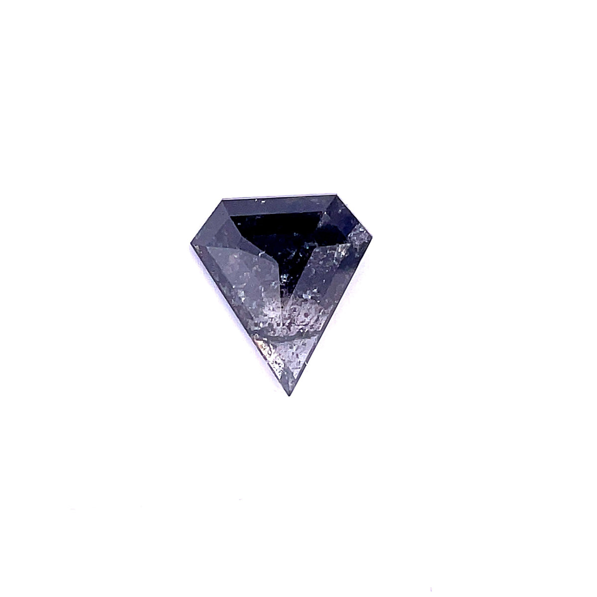 3.78 ct Shield Salt and Pepper Natural Diamond