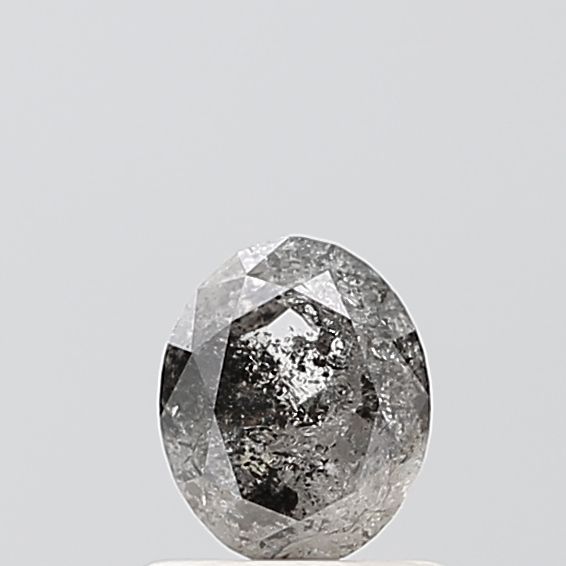 0.75 ct Oval Salt and Pepper Natural Diamond, VVS2