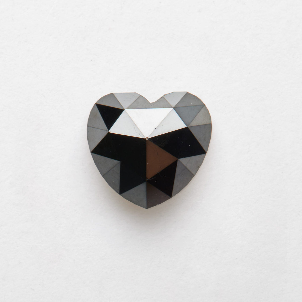 1.8 ct Heart Cut Salt and Pepper Diamond