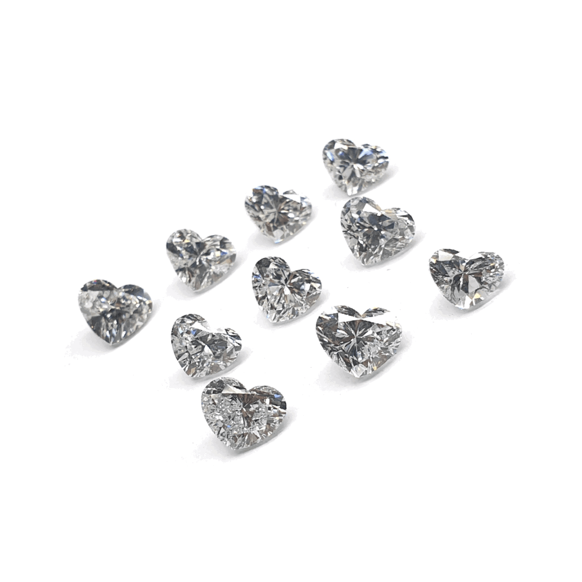 3.50 mm Heart Shape Natural White Diamonds (≈0.18 ct each)