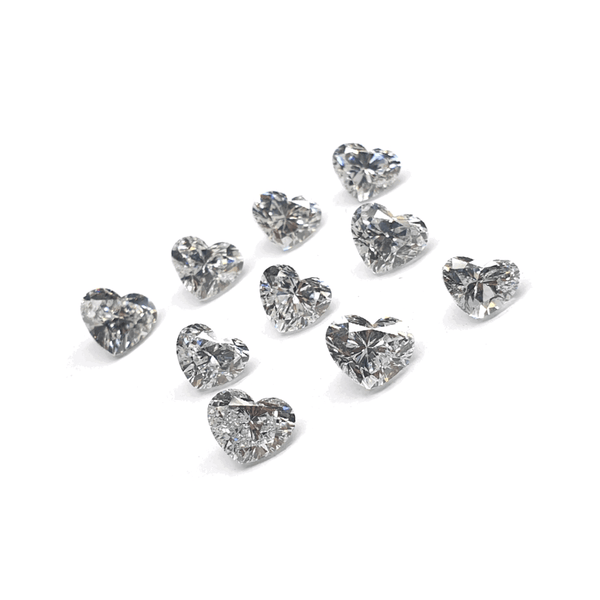 4.25 mm Heart Shape Natural White Diamonds (≈0.28 ct each)