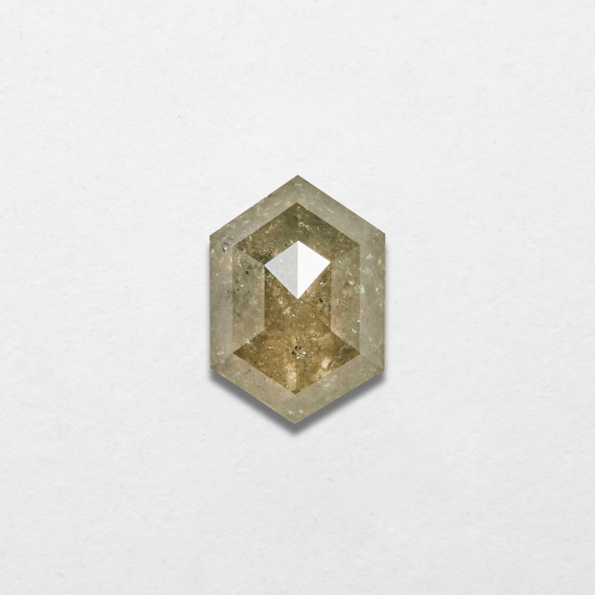 1.36 ct Hexagon Shape Salt and Pepper Natural Diamond