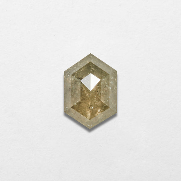 1.36 ct Hexagon Shape Salt and Pepper Natural Diamond