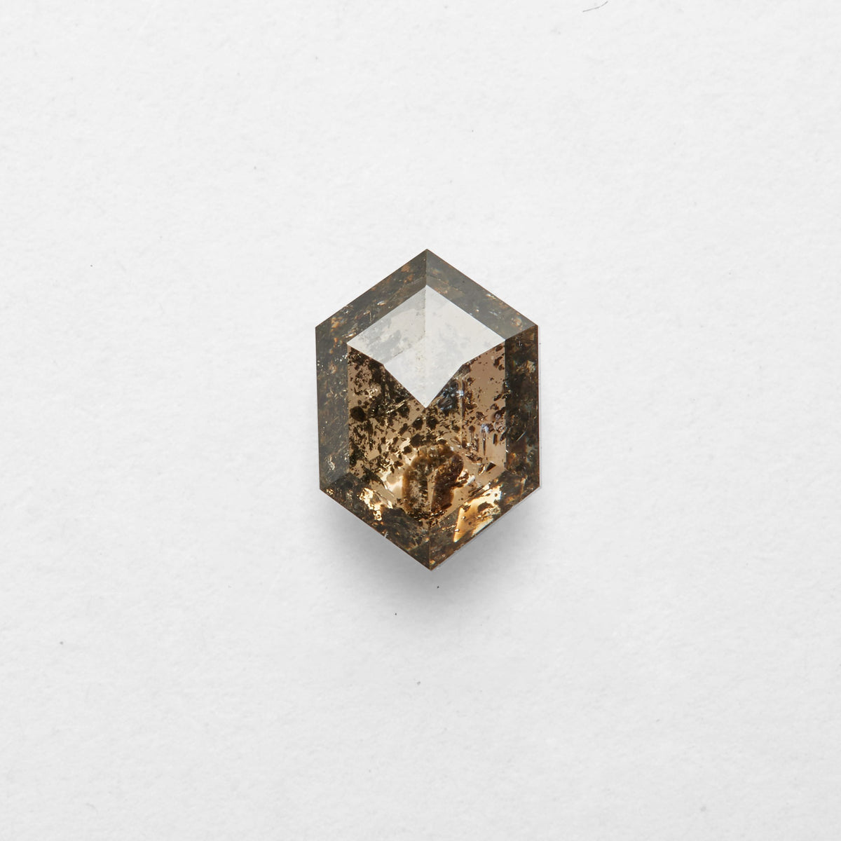 0.91 ct Hexagon Salt and Pepper Diamond