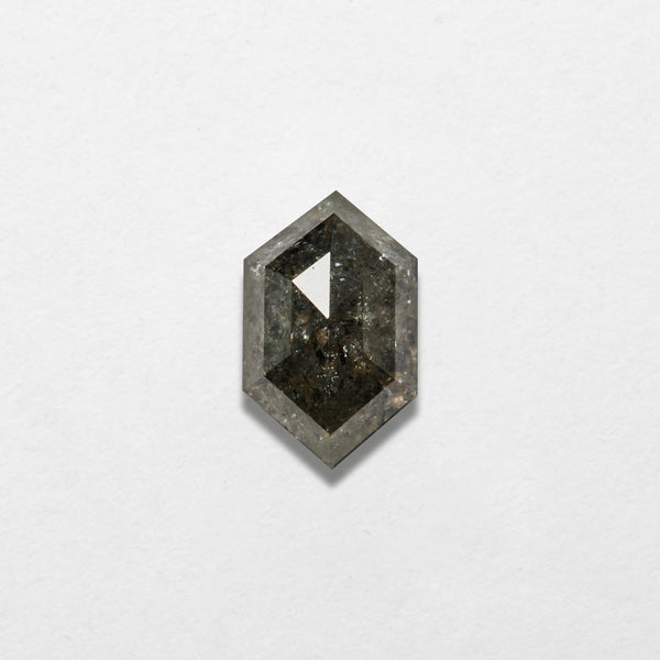 1.18 ct Hexagon Shape Salt and Pepper Natural Diamond