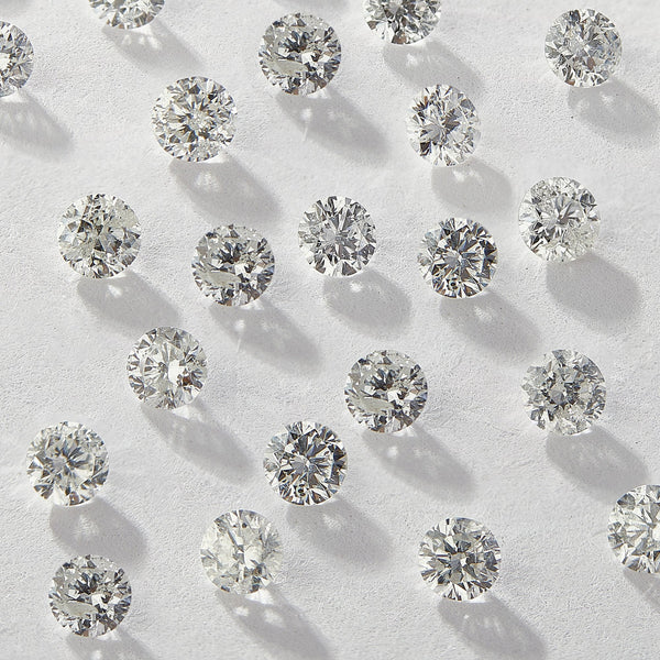 0.90 mm Round Natural White Melee Diamonds, DEF Color, I1-I2 Clarity