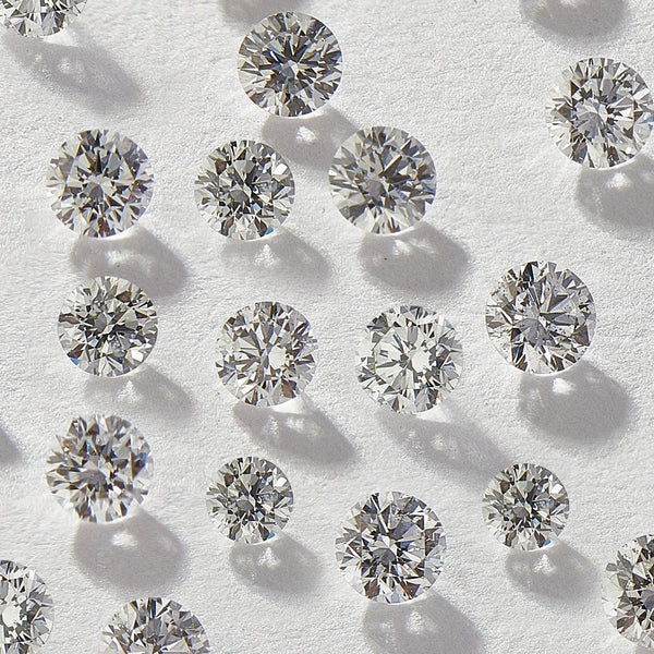 0.90 mm Round Natural White Melee Diamonds, DEF Color, SI1-SI2 Clarity