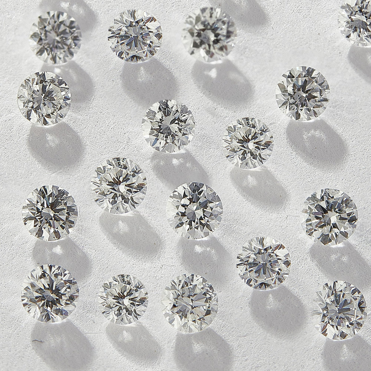 1.15 mm Round Natural White Melee Diamonds, DEF Color, SI2-SI3 Clarity, Pack of 25