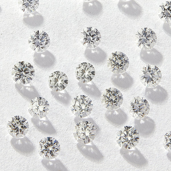1.50 mm Round Natural White Melee Diamonds, DEF Color, VVS-VS1 Clarity