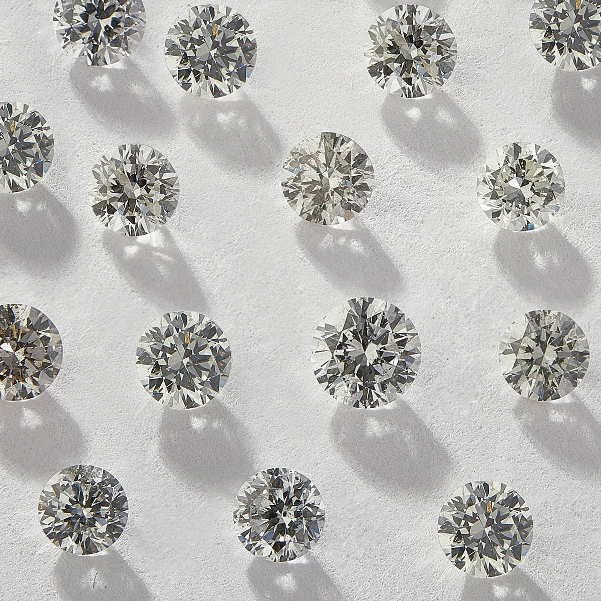 0.90 mm Round Natural White Melee Diamonds, GH Color, I1-I2 Clarity, Pack of 10