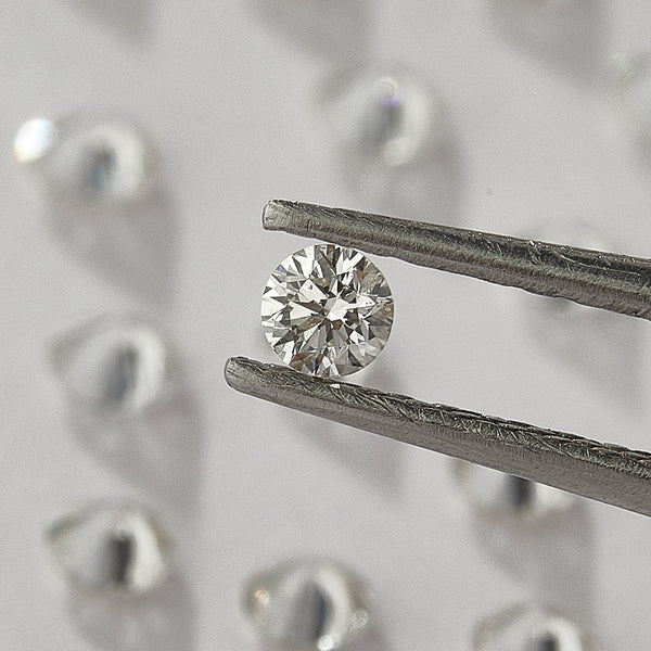 1.30 mm Round Natural White Melee Diamonds, GH Color, VS1-VS2 Clarity