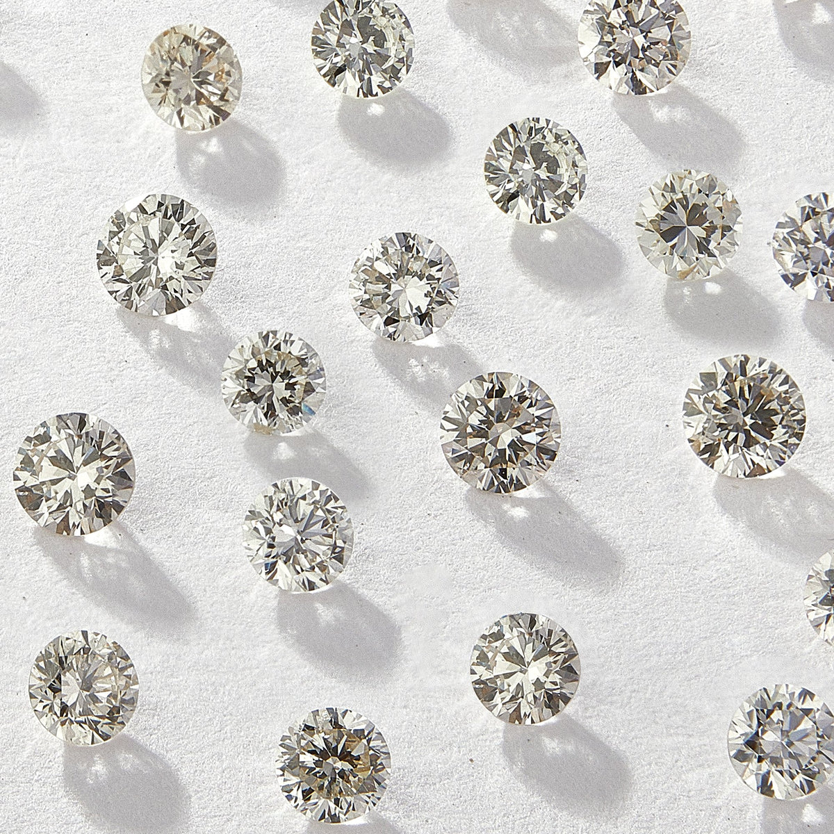 1.40 mm Round Natural White Melee Diamonds, HIJ Color, SI1-SI2 Clarity, Pack of 25