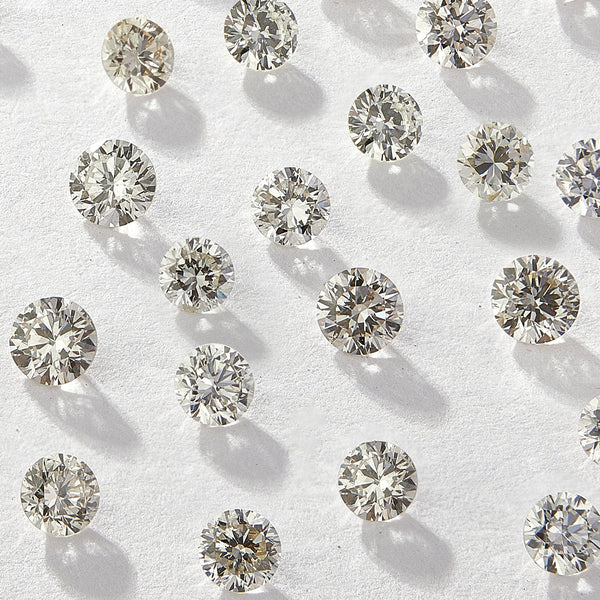 1.00 mm Round Natural White Melee Diamonds, HIJ Color, SI1-SI2 Clarity