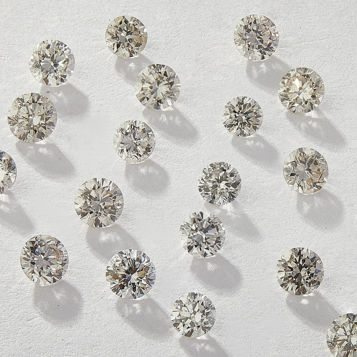 1.10 mm Round Natural White Melee Diamonds, HIJ Color, SI2-SI3 Clarity, Pack of 10