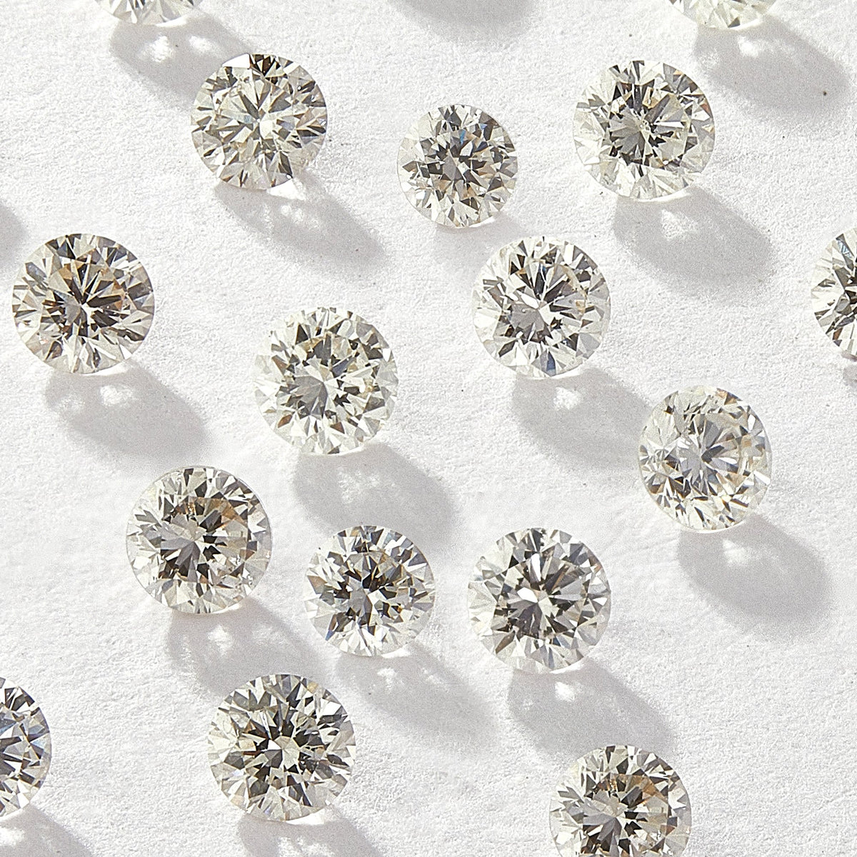 1.10 mm Round Natural White Melee Diamonds, HIJ Color, VS1-VS2 Clarity, Pack of 100