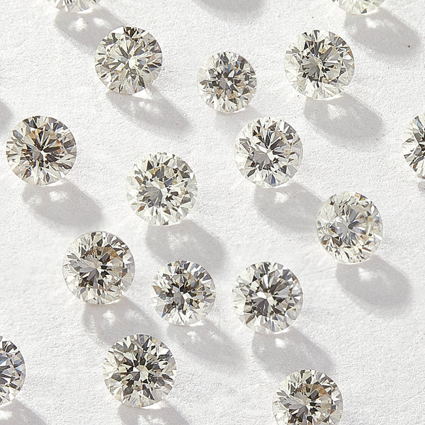 0.90 mm Round Natural White Melee Diamonds, HIJ Color, VS1-VS2 Clarity