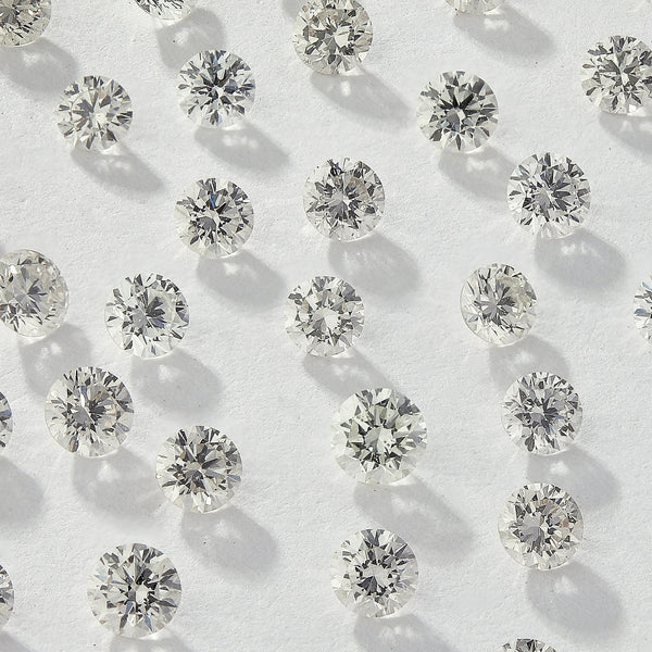 0.90 mm Round Natural White Melee Diamonds, HIJ Color, VVS-VS1 Clarity