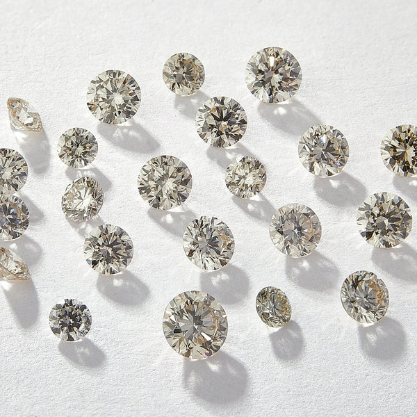 0.90 mm Round Natural White Melee Diamonds, IJKL Color, I1-I2 Clarity
