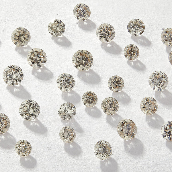 0.90 mm Round Natural White Melee Diamonds, IJKL Color, SI2-SI3 Clarity