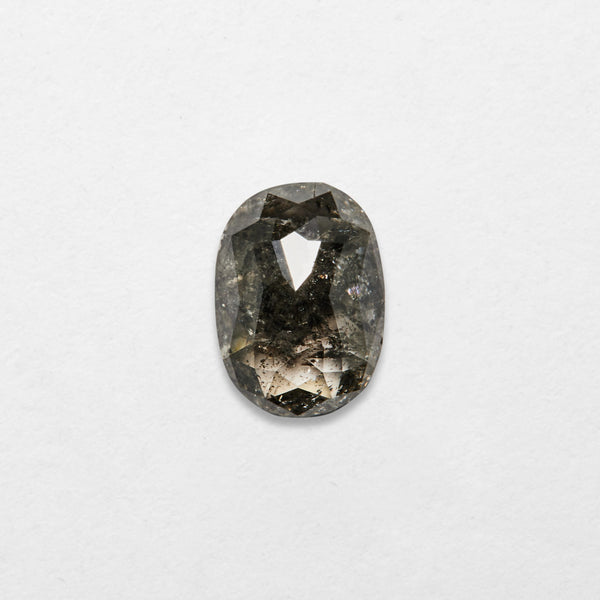 1.30 ct Oval Shape Salt and Pepper Natural Diamond