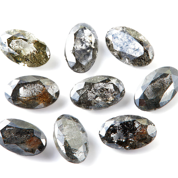0.001 ct Oval Cut Salt and Pepper Natural Diamond Melee