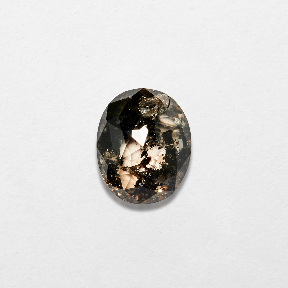 0.76 ct Oval Shape Salt and Pepper Natural Diamond