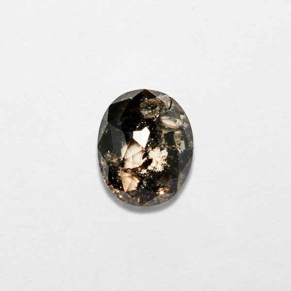 0.76 ct Oval Shape Salt and Pepper Natural Diamond