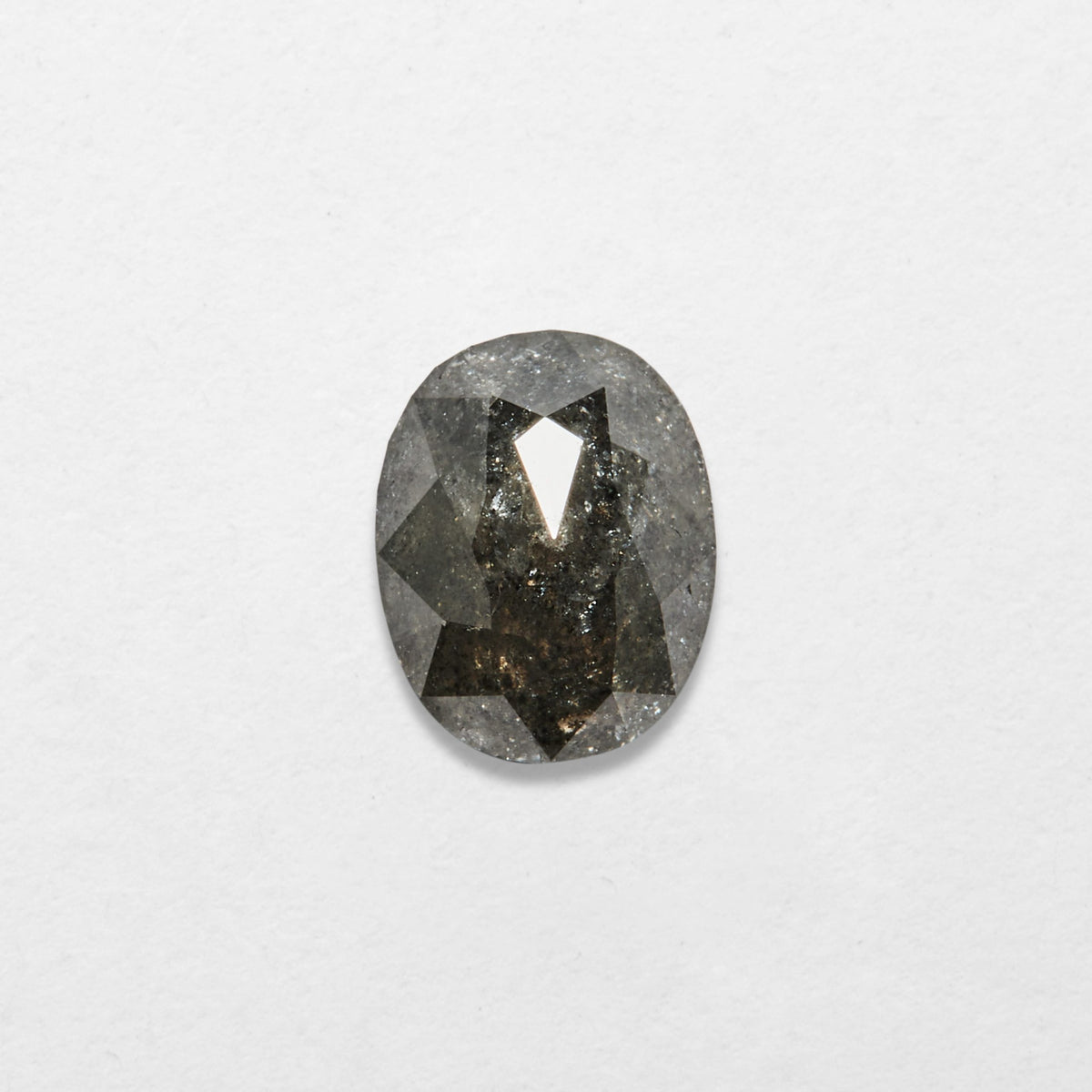 0.68 ct Oval Shape Salt and Pepper Natural Diamond