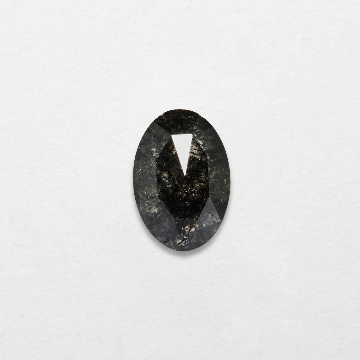 0.38 ct Oval Shape Salt and Pepper Natural Diamond