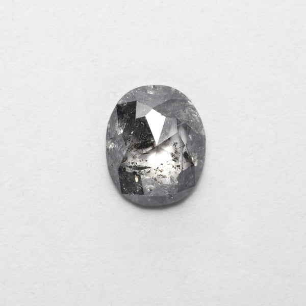 0.66 ct Oval Cut Salt and Pepper Natural Diamond