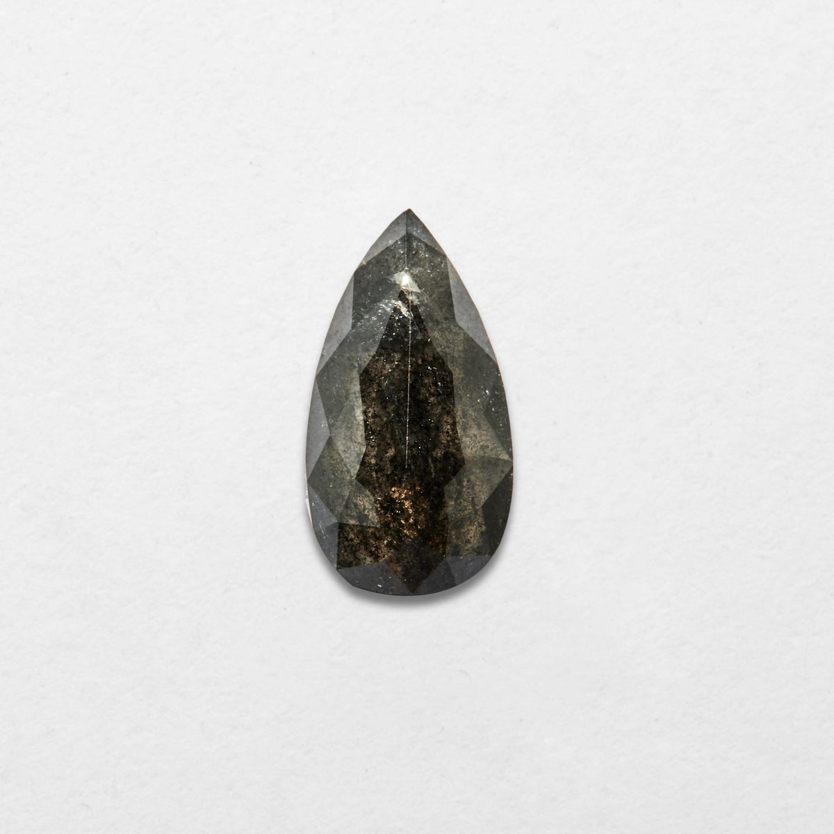 0.64 ct Pear Shape Salt and Pepper Natural Diamond