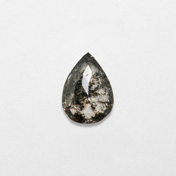 0.76 ct Pear Shape Salt and Pepper Natural Diamond