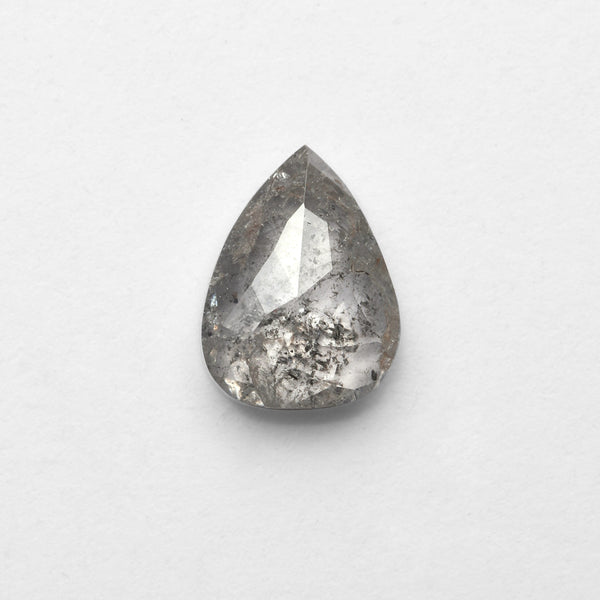 0.93 ct Pear Cut Salt and Pepper Natural Diamond