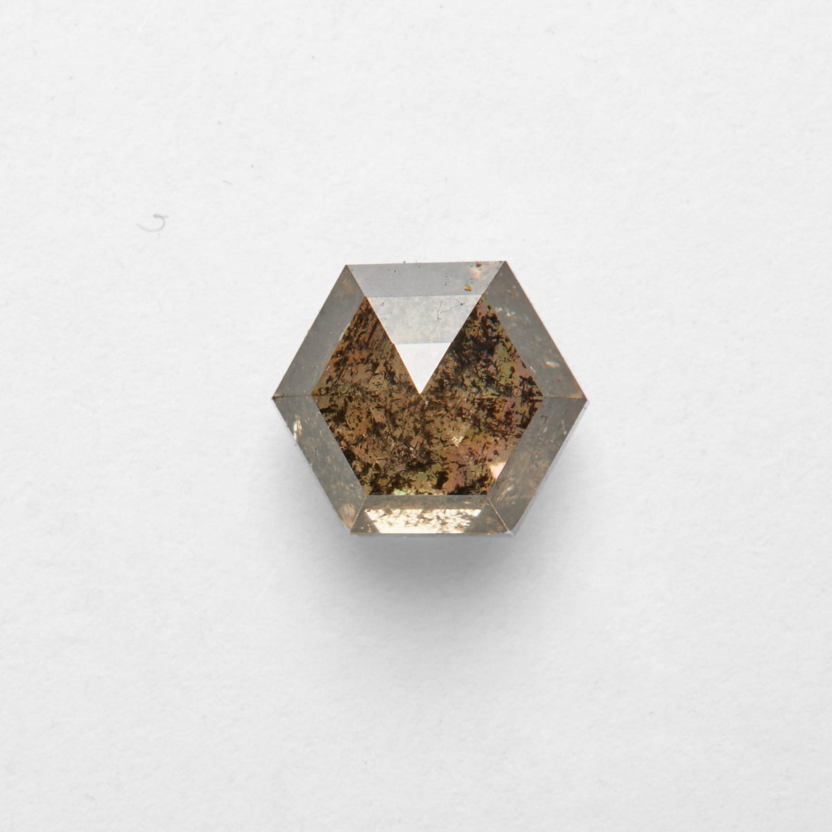0.93 ct Hexagon Cut Salt and Pepper Diamond