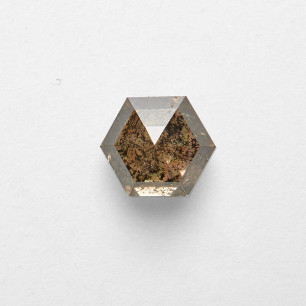0.93 ct Hexagon Cut Salt and Pepper Diamond