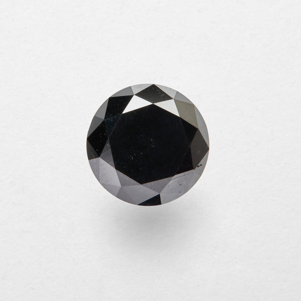 4.1 ct Round Cut Salt and Pepper Diamond