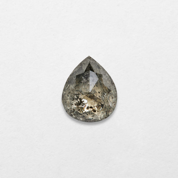 0.87 ct Pear Shape Salt and Pepper Natural Diamond