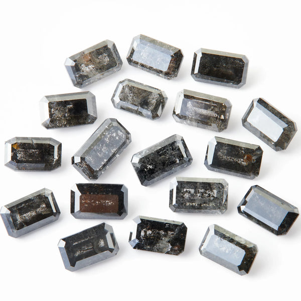 0.004 ct Emerald Cut Salt and Pepper Natural Melee Diamonds – Lot 3