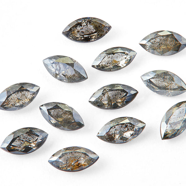 0.004–0.006 ct Marquise Cut Salt and Pepper Natural Melee Diamonds – Lot 2
