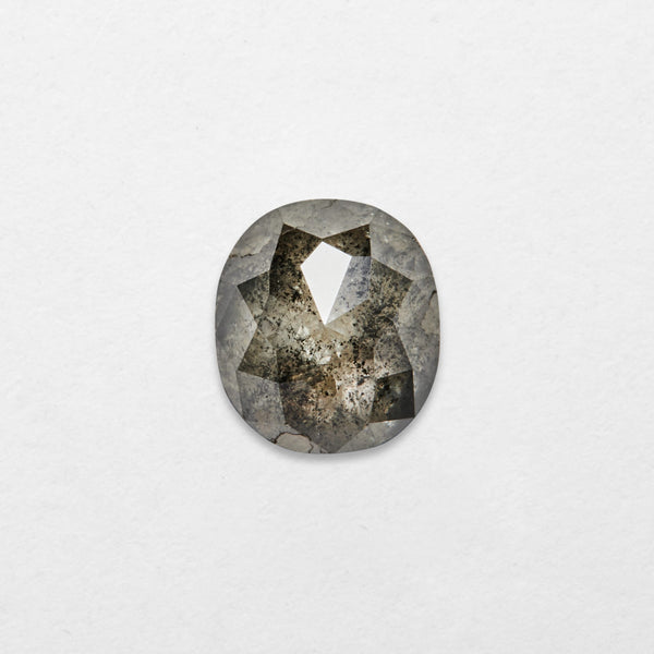 0.98 ct Cushion Shape Salt and Pepper Natural Diamond