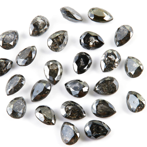 0.04–0.052 ct Pear Cut Salt and Pepper Natural Melee Diamonds – Lot 3
